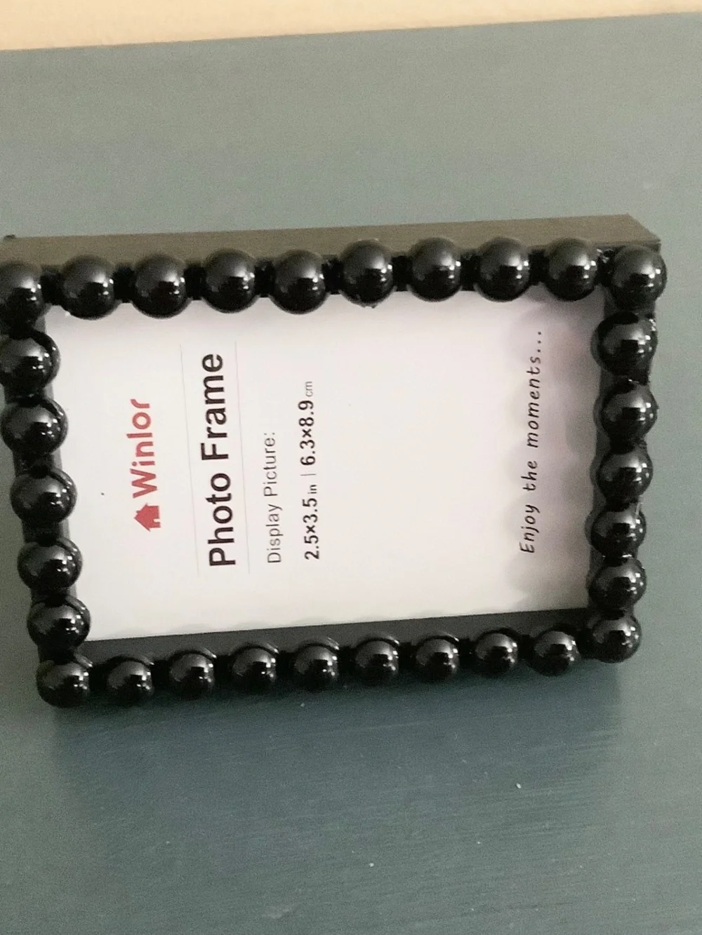 2.5” x 3.5” black pearl frame